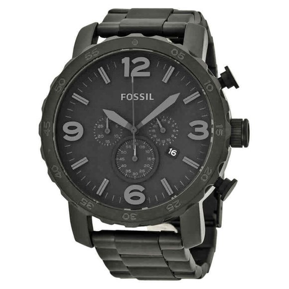 Fossil Men's Black Dial 50mm Watch